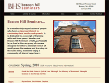 Tablet Screenshot of beaconhillseminars.org